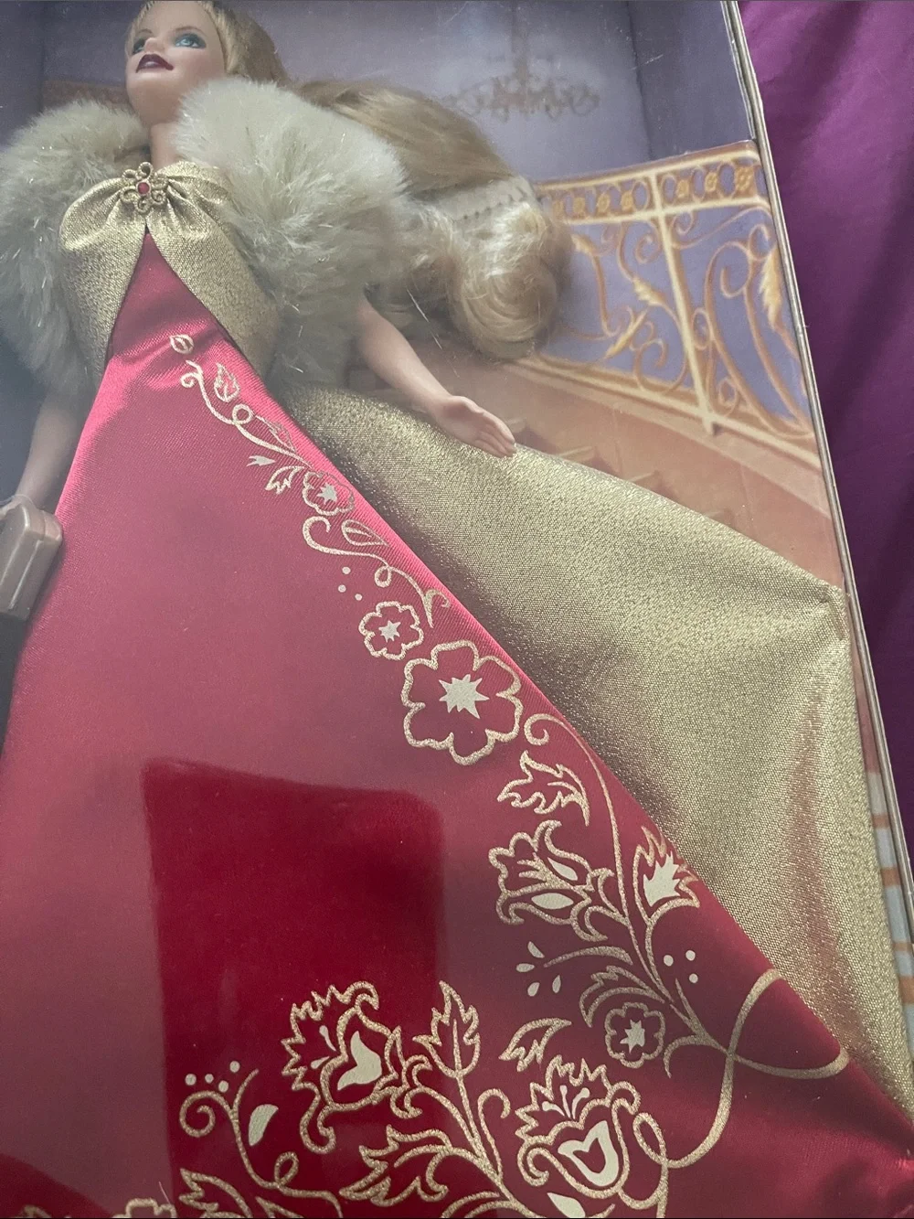 Barbie Red and Gold Holiday Gown Doll